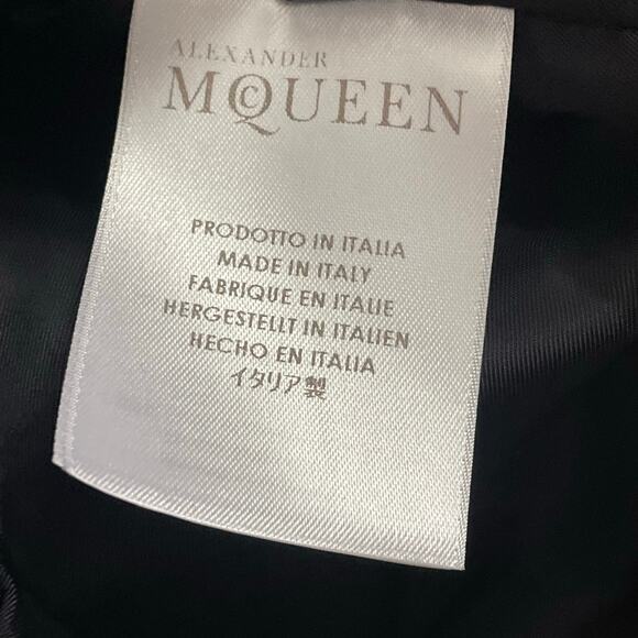 Alexander McQueen Wool Button Up Fitted Military Jacket Navy Womens 42 / US 8 - Picture 8 of 13